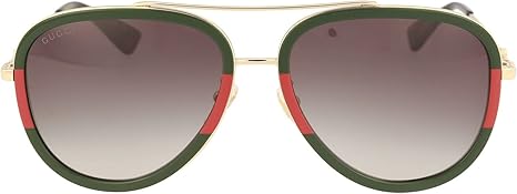 Gucci Women’s Sunglasses Pilot Urban Web Block Aviator Gold | ABCGlasses.com