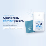 Mist Me lens cleaner spray and wipe me microfiber cloth