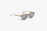 Movitra Inceptus 03 Crystal Honey with Light Blue Lenses Luxury Sunglasses | ABCGlasses.com