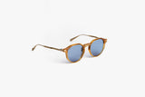 Movitra Inceptus 03 Crystal Honey with Light Blue Lenses Luxury Sunglasses | ABCGlasses.com