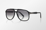 Shiny black acetate Tom Ford sunglasses