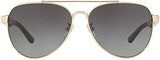 Tory Burch TY6070 327111 Sunglasses - 57mm Women’s Light Grey Gradient Designer Eyewear | ABCGlasses.com