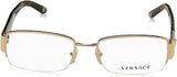 Versace VE1175B 53mm Eyeglasses - Luxury Versace Gold Frame Optical Glasses | ABCGlasses.com