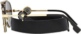 Versace VE2232 Black Aviator Sunglasses - Luxury Fashion Eyewear for Men | ABCGlasses.com