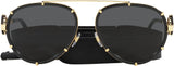 Versace VE2232 Sunglasses - Premium Black Metal Aviator Frame for Men | ABCGlasses.com