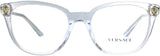 Versace VE3242A Eyeglasses Transparent Plastic Frame 54mm - Luxury Designer Eyewear | ABCGlasses.com