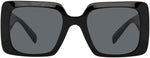 Versace VE4405 GB1/87 Black Sunglasses - Grey Lens Rectangle Designer Shades | ABCGlasses.com