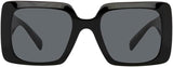 Versace VE4405 GB1/87 Black Sunglasses - Grey Lens Rectangle Designer Shades | ABCGlasses.com