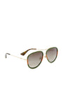 Gucci Women Sunglasses | Pilot Urban Web Block Aviator Gold