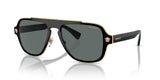 Versace Man Sunglasses Black Frame, Dark Grey Lenses, 56MM