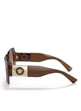 Versace VE 4405 533213 Brown Plastic Rectangle Sunglasses Brown Gradient Lens