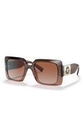 Versace VE 4405 533213 Brown Plastic Rectangle Sunglasses Brown Gradient Lens