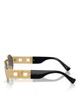 Versace ICONIC VE 2264 100287 Matte Gold Metal Oval Sunglasses Grey Lens