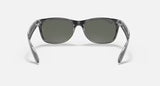Ray-Ban RB2132 New Wayfarer Polarized Black Transparent G15 Green Sunglasses 55m