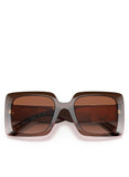 Versace VE 4405 533213 Brown Plastic Rectangle Sunglasses Brown Gradient Lens
