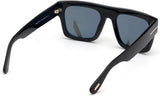 Tom Ford FT0711 Havana pilot sunglasses angled side profile detail view