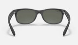 Ray-Ban New Wayfarer Classic Matte Rubber Black Polarized 52 mm Sunglasses