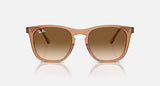 Ray-Ban RB2210 676451 Transparent Brown Gradient Square Sunglasses 53mm