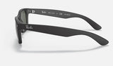 Ray-Ban New Wayfarer Classic Matte Rubber Black Polarized 52 mm Sunglasses