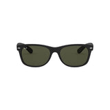 Ray-Ban RB2132 New Wayfarer 622 52mm Black Rubber G-15 Green Sunglasses