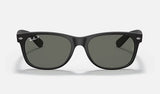 Ray-Ban New Wayfarer Classic Matte Rubber Black Polarized 52 mm Sunglasses