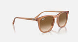 Ray-Ban RB2210 676451 Transparent Brown Gradient Square Sunglasses 53mm