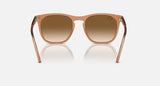 Ray-Ban RB2210 676451 Transparent Brown Gradient Square Sunglasses 53mm