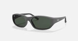 Ray-Ban RB2016 Daddy-O II Matte Black Green 59mm Sunglasses Men