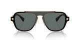 Versace Man Sunglasses Black Frame, Dark Grey Lenses, 56MM