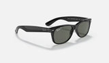 Ray-Ban RB2132 New Wayfarer Black G15 Green Polarized 52mm Sunglasses