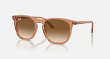 Ray-Ban RB2210 676451 Transparent Brown Gradient Square Sunglasses 53mm