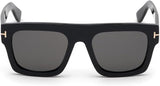 Tom Ford pilot style sunglasses FT0711-01A side angle
