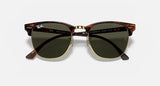 Ray-Ban RB3016 Clubmaster Classic Tortoise Gold G15 Green Sunglasses 51mm