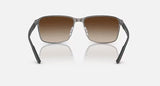 Ray-Ban RB3721 59mm Brown on Gunmetal Frame Brown Gradient Metal Sunglasses