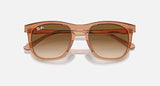 Ray-Ban RB2210 676451 Transparent Brown Gradient Square Sunglasses 53mm