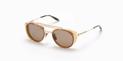 Akoni Sunglasses - Skymapper AKS501A Brushed White Gold | ABCGlasses.com