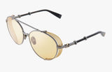 Balmain Brigade Black and Gold Tone Luxury Sunglasses | ABCGlasses.com