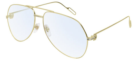 Cartier Eyeglasses - CT0116O Gold Aviator | ABCGlasses.com