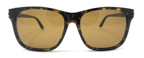 Cartier C Décor CT0001SA Sunglasses - Havana | ABCGlasses.com