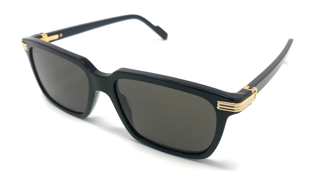 Cartier C Décor CT0220S Sunglasses Black Gold Acetate Frame – ABC