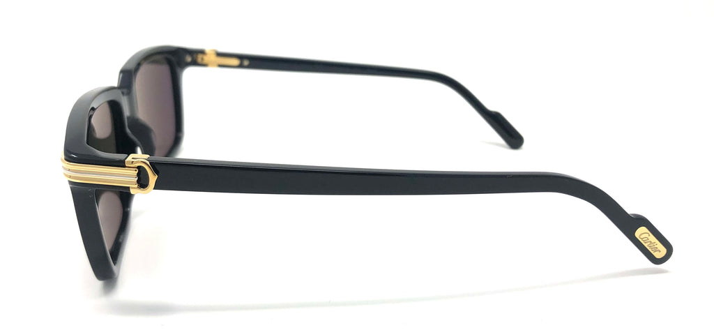 Cartier C Décor CT0220S Sunglasses Black Gold Acetate Frame – ABC