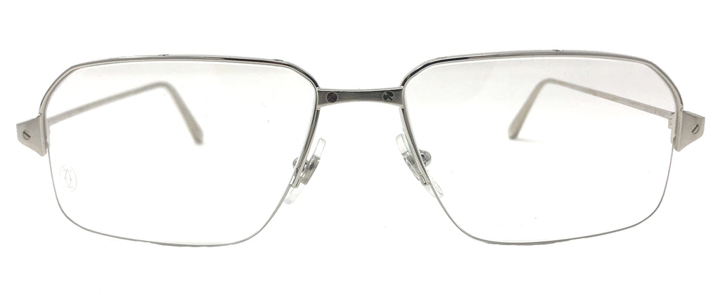 アニメ映画 CT02320-001 Santos De Cartier Cartier Santos de Cartier CT0232O Glasses - Platinum – ABC Glasses