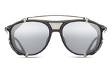 Matte Black w/ Silver Mirror M2031 Matsuda Sunglasses ABC Glasses