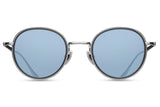 Brushed Silver / Matte Grey Crystal M3063 Matsuda Sunglasses ABC Glasses