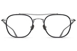 Brushed Silver / Matte Grey Crystal M3077 Matsuda Eyewear ABC Glasses