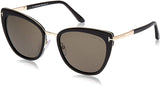 Black and gold w/ solid grey lenses Simona Tom Ford | ABC GLASSES