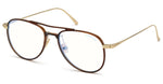 Tom Ford TF5666 048 Dark Brown Amber Aviator Eyeglasses ABC Glasses