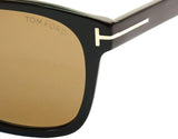 Tom Ford Designer Sunglasses FT0595 Eric 01J Shiny Black | ABCGlasses.com