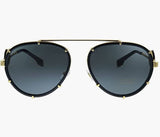 Versace Sunglasses - VE2232 Black and Gold | ABCGlasses.com