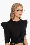 Balmain Eyeglasses - Legion II Black and Gold Designer Frames | ABCGlasses.com